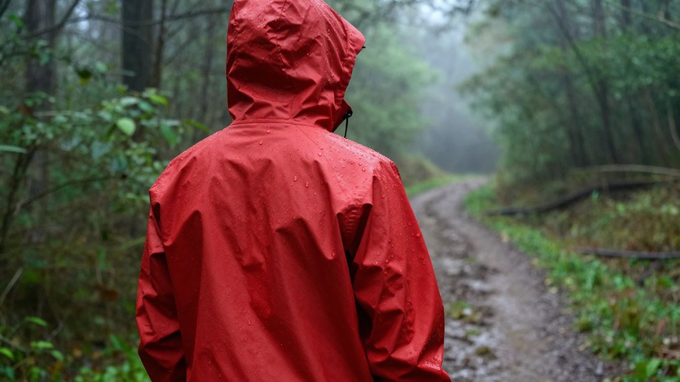 Regenjacke im Wald